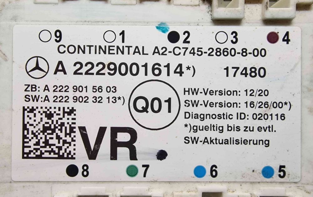 Módulo Eletrónico A2229001614 - MERCEDES-BENZ GLC Coupe