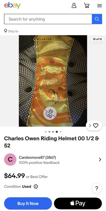 Шолом для верхової їзди Charles Owen