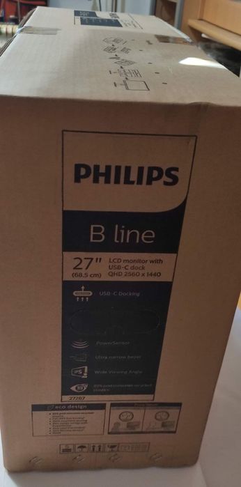Monitor PHILIPS 272B7QUPBEB/00 27" 2560x1440px IPS QuadHD,USB-C Nowy