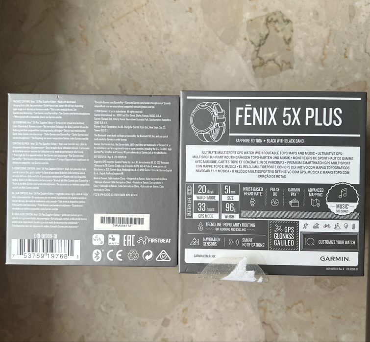 Garmin Fenix 5X Plus Sapphire – bardzo dobry stan + kilka pasków
