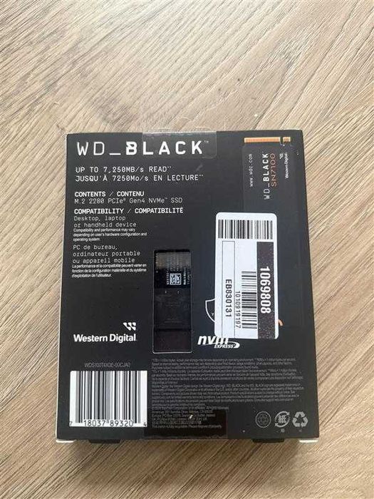 Sandisk 1TB M.2 PCIe Gen4 NVMe Black SN7100