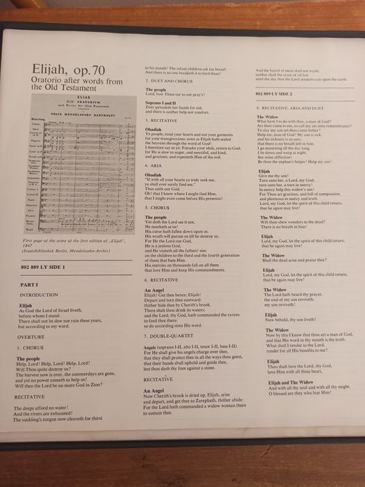 Album muzyczny Mendelssohn Elias Winyl