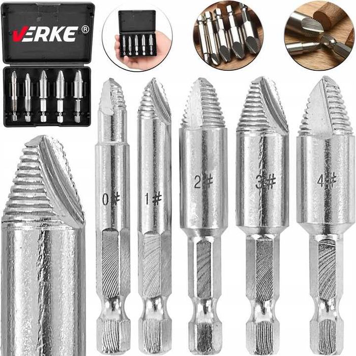 WYKRĘTAKI Klucze do urwanych śrub zerwanych szpilek gwintu