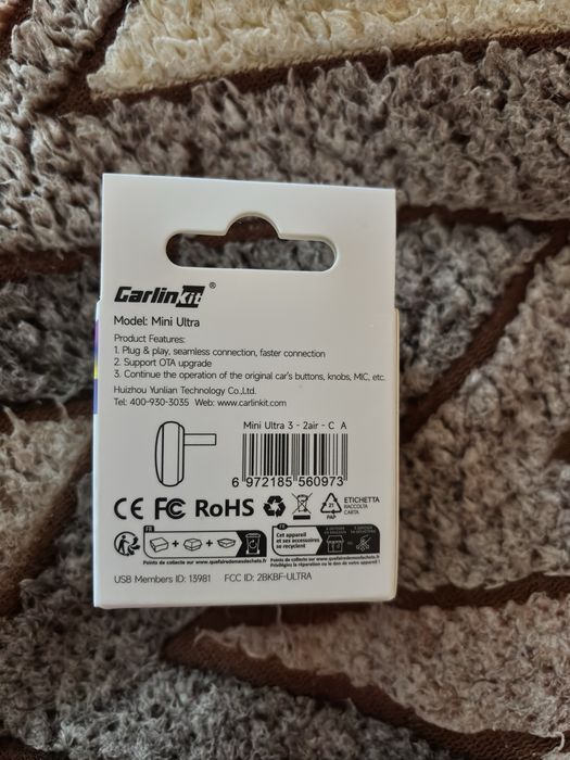 Безпровідний адаптер Carlinkit Mini Ultra 3 адаптер carplay android auto карплей андроід авто