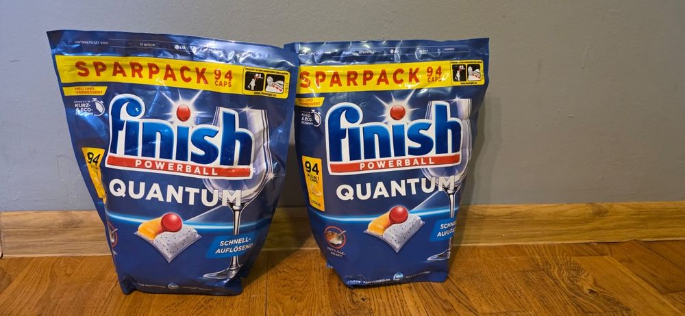 Kapsułki do zmywarki Finish Quantum 94 sztuki z Niemiec Chemia z