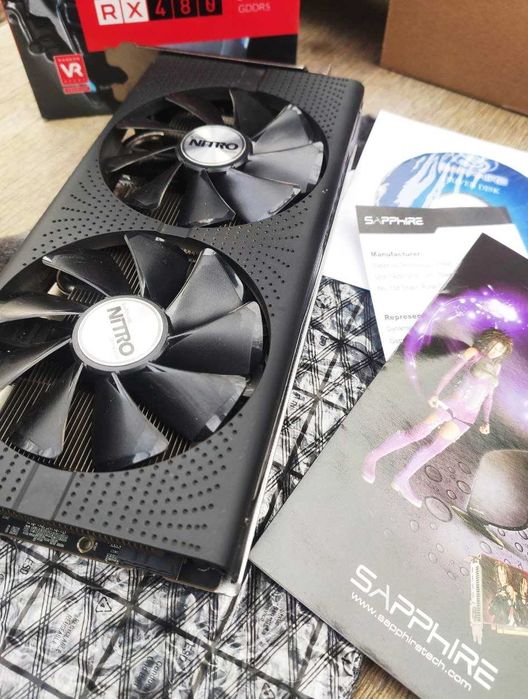 Sapphire RX480 ОС Nitro+ 8Gb відеопам’яті GDDR5, оверклок
