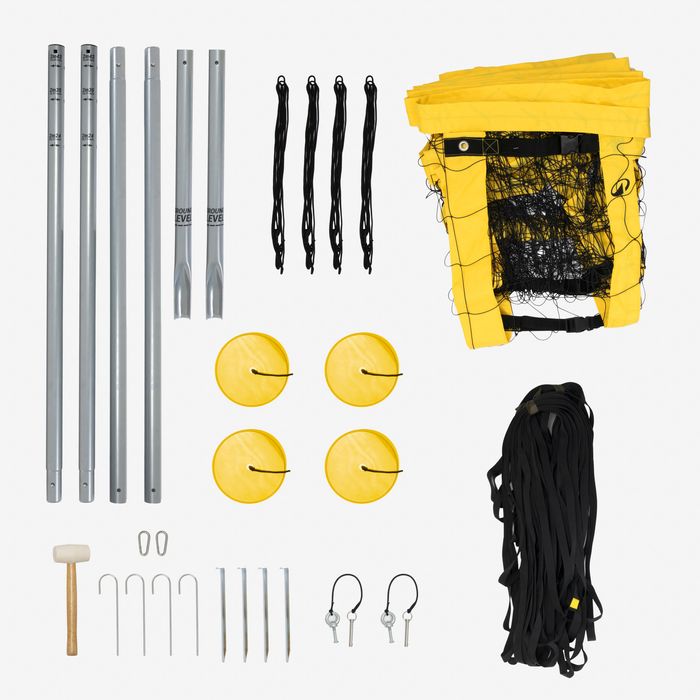 Conjunto de Voleibol de Praia - Dimensões oficiais - BV900 Amarelo