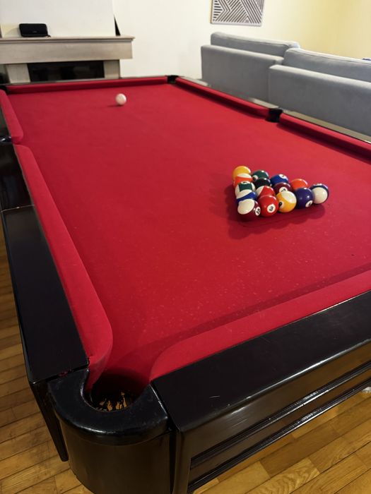 Mesa de bilhar clássica premium | Ardósia e pano profissional
