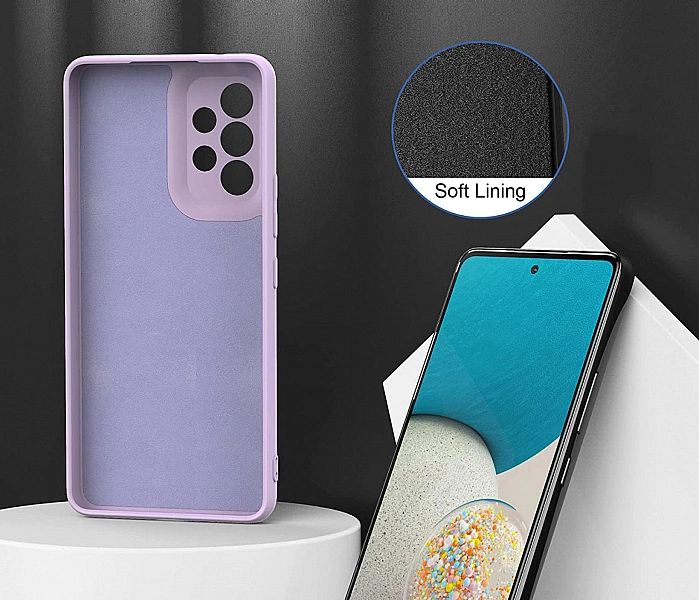 Etui Icon + Szkło Hartowane Płaskie do Samsung Galaxy A53/5G Violet