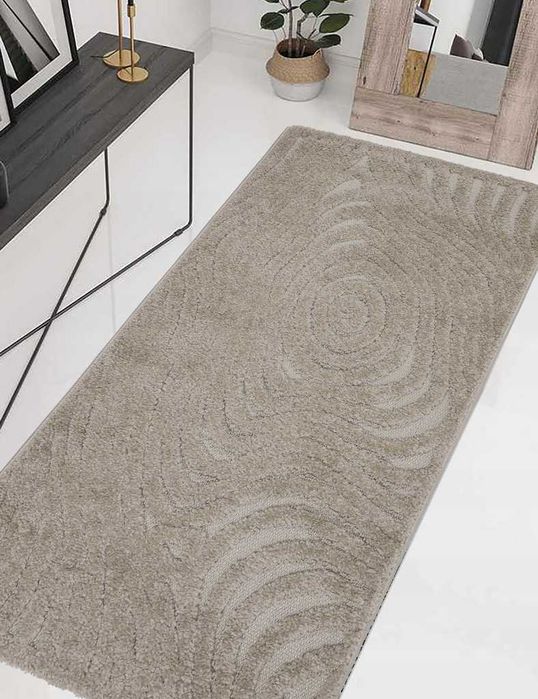 Dywan chodnik 80x150 beżowy 15 mm do sypialni