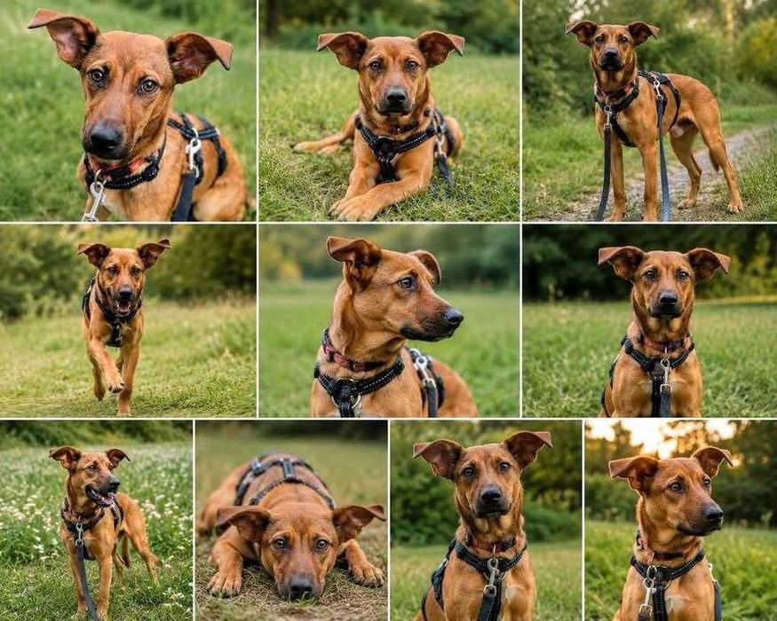 JODA, cão macho de raça mista adotado.
