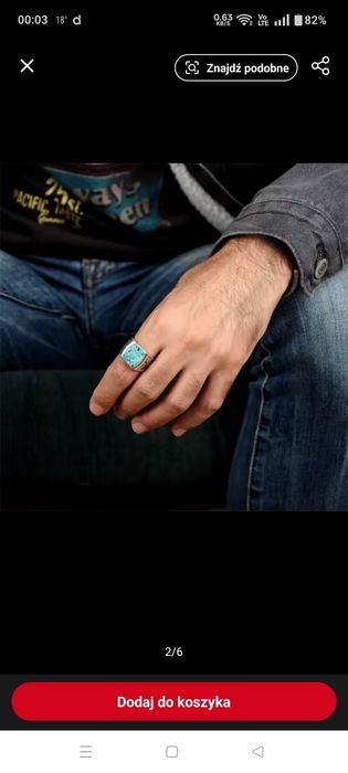 Sygnet męski z turkusem Nowość 2025