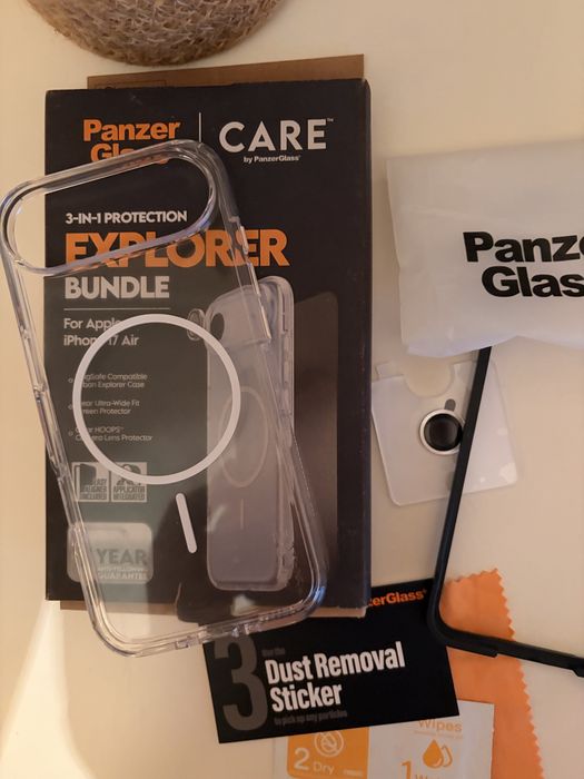 Capa Panzer Galss Explorer CARE  iphone Air - 3 em 1