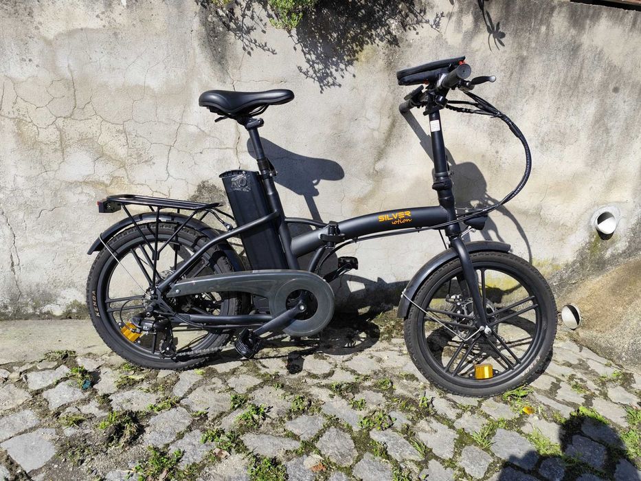 Bicicleta elétrica dobrável silver