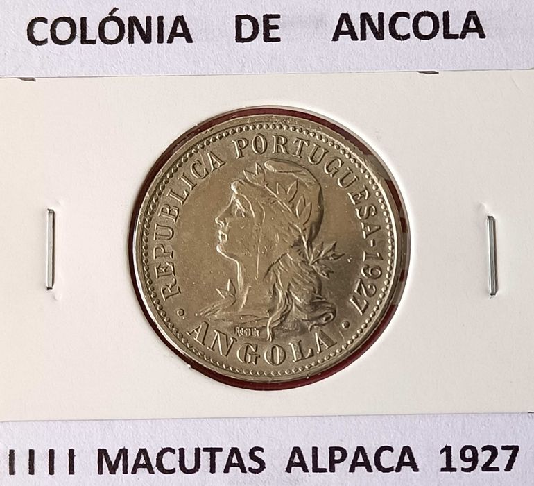 2 Portuguese Coins: 20 Escudos, Former Overseas Colony of Angola (Silver)