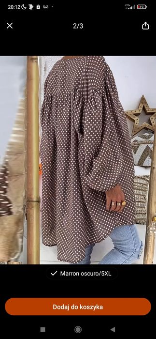 Bluzka tunika plus size 3XL