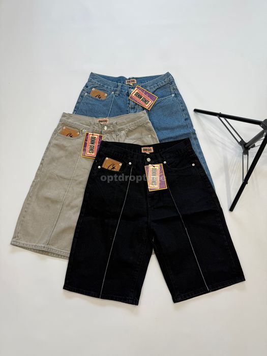 Corteiz Denim Baggy Shorts / широкі джинсові шорти кортез