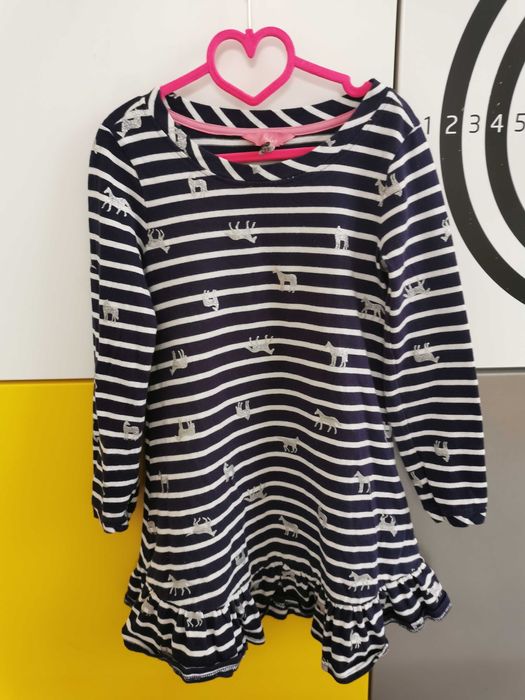 Sukienka Joules, piękna w paseczki 128 cm