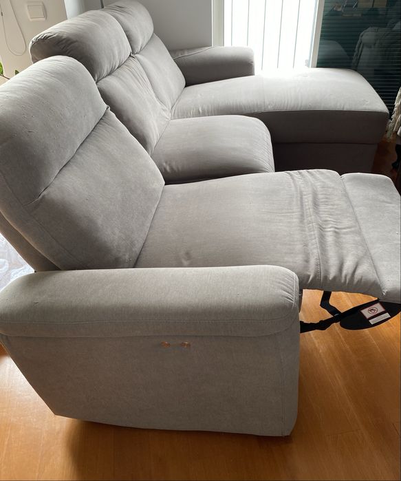 Sofa 3 lugares com chaise longue e arrumacao