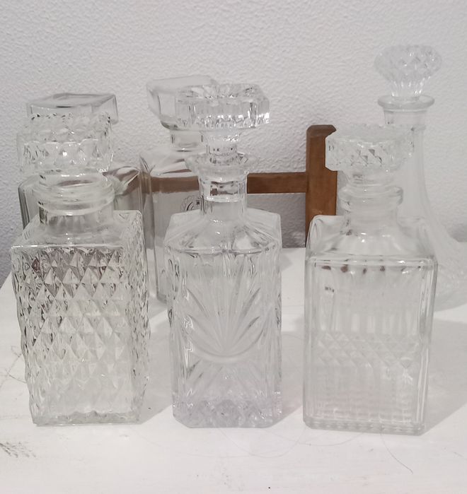 Garrafas de cristal de whisky