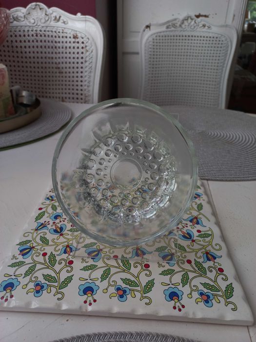 Eryka Drozd, design PRL, krople rosy, salatera