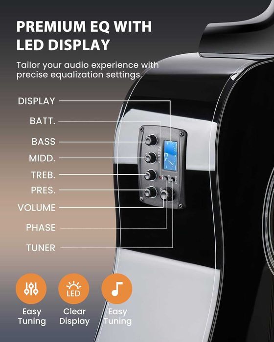 Гітара електро-акустична 12-тиструнна Fesley FDET280 (комплект)