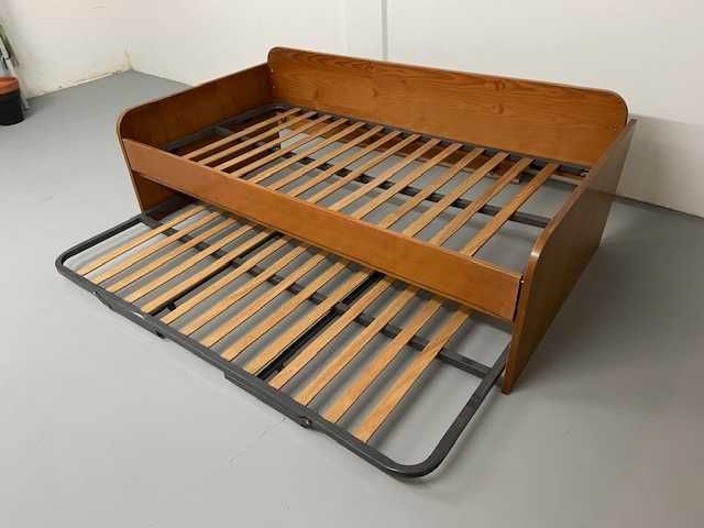 Cama-gavetão, madeira castanha, 80x190 cm X 2