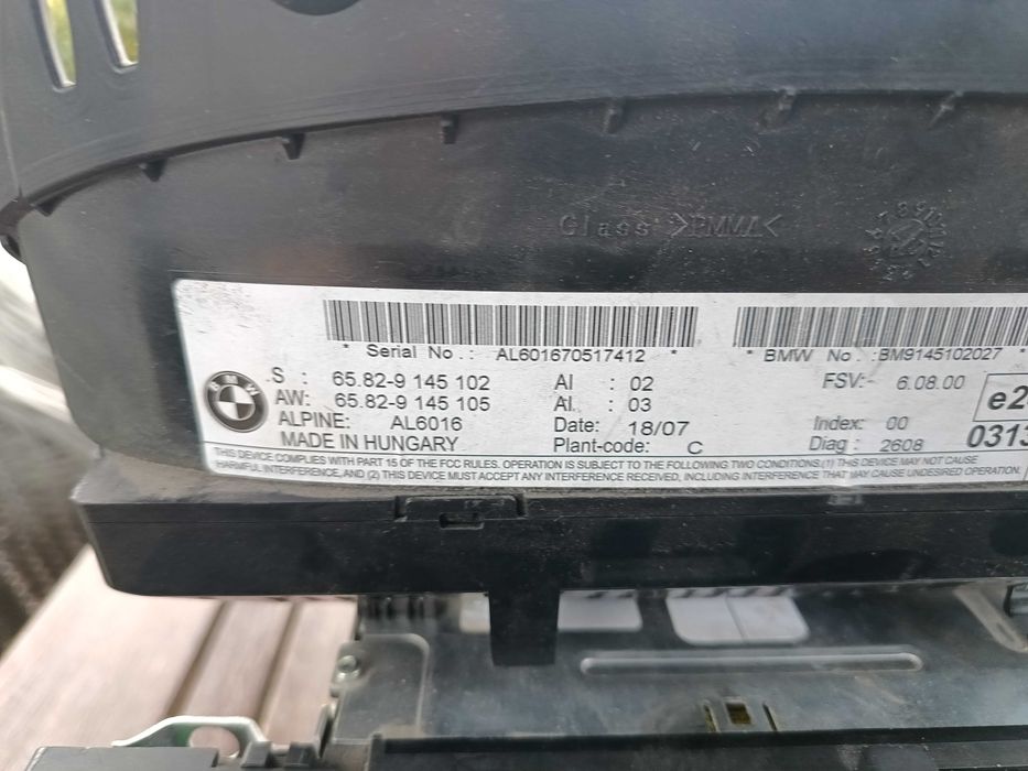BMW E60 E61 E63 LCI moduł radio czytnik nawigacji ekran monitor CCC