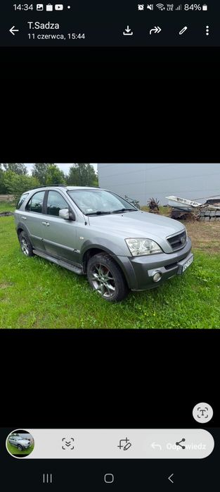 KIA SORENTO 2003 r. 2.4 B+G. uszkodzony (podwozie)