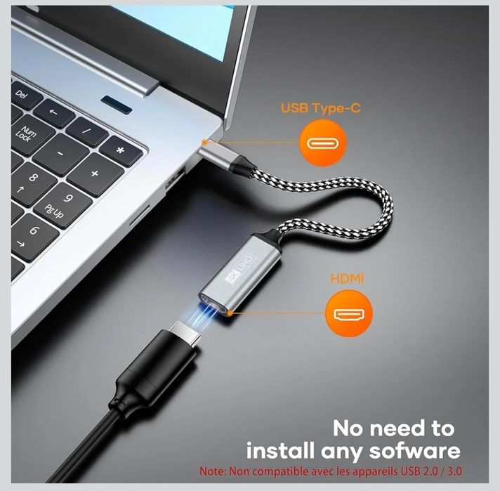 Adapter USB-C do HDMI, Adapter USB-C do HDMI 4K
