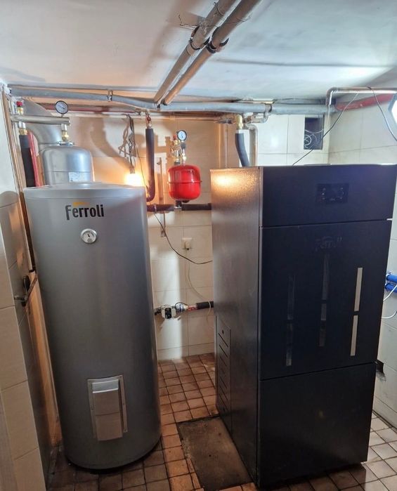 Kocioł piec pellet Ferolli 18kw montaż dotacja Czyste Powietrze