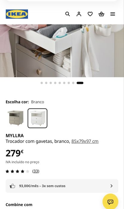 Comoda e trocador Myllra