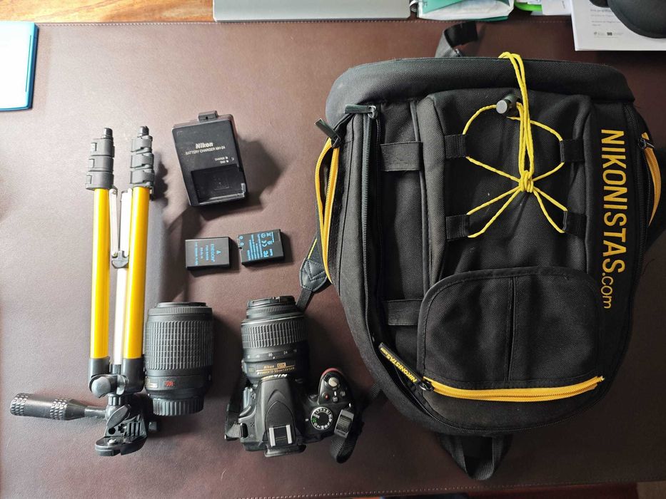 Kit Completo Nikon D3200 + 2 Lentes (18-55mm + 55-200mm) + Acessórios