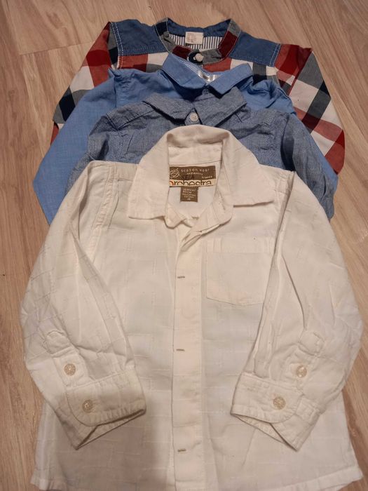 Koszule niemowlęce 4 sztuki. Marka H&M, Pepco i Francuska Kazibao.