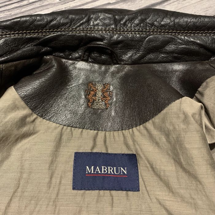 Мужская итальянская кожаная куртка Mabrun Dark Brown Premium Leather