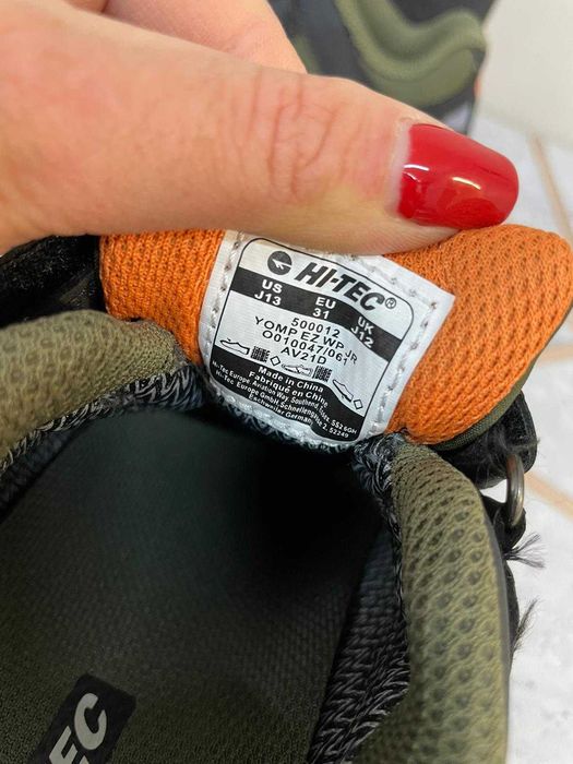 Hi tec yomp obuwie hikingowe dziecięce zielone khaki buty 31