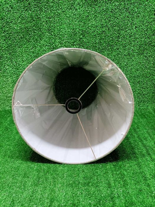 Dekoracja Abażur Klosz XXL 39cm x 38cm biało - szary NrP255