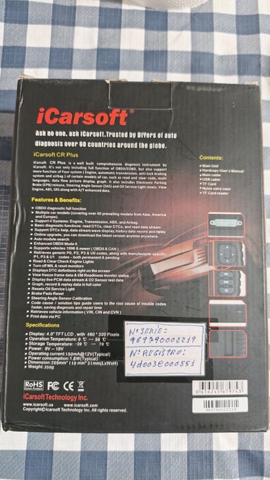 Icarsoft CR Plus OBD2