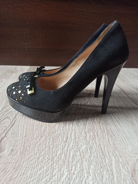 Buty szpilki czółenka platforma skóra Nowe 37