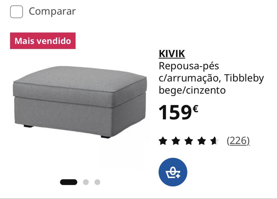 Banco repousa-pés Ikea Kivik