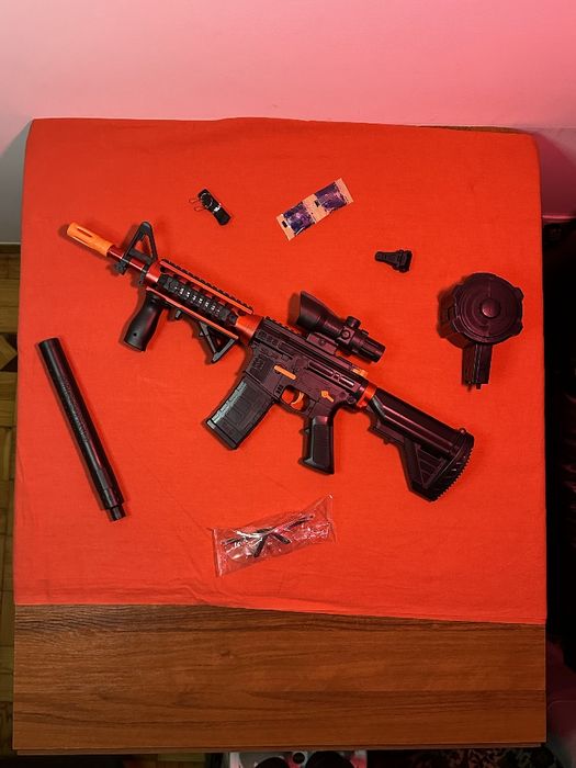 M416 + 10.000 Munição Arma Orbeez/Gel Elétrica