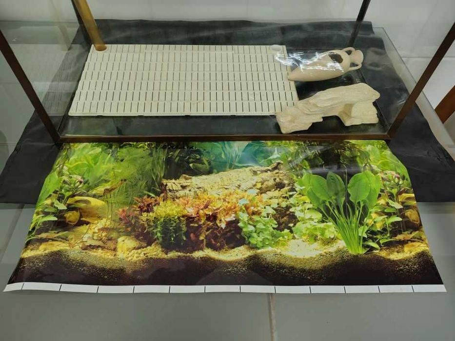 Aquário com as medidas 65 x 30 x 32 cm (L x P x A)