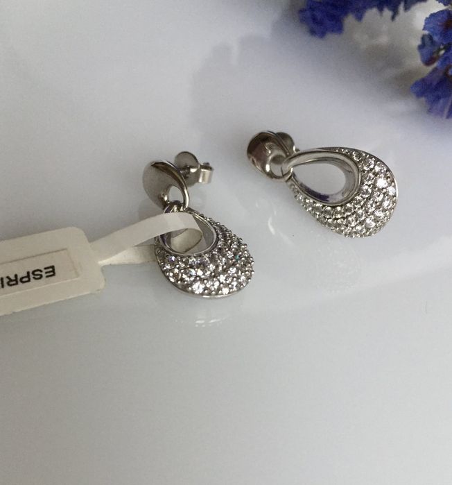 Esprit срібні сережки - пусети, цирконій