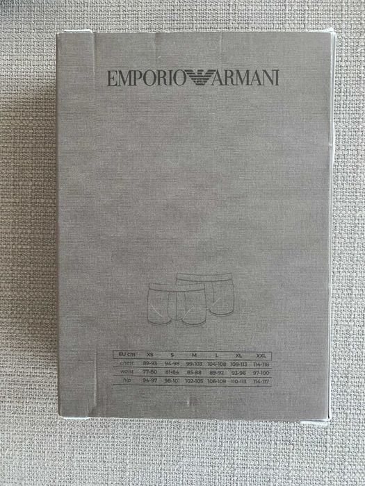 Мужские трусы черные Emporio Armani size XL