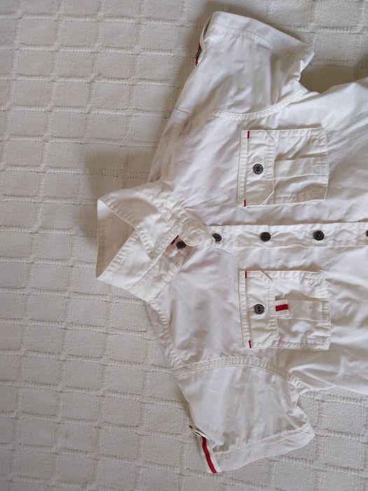 Camisa Branca Manga Curta DPam (Du Pareil au Même) 23 Meses