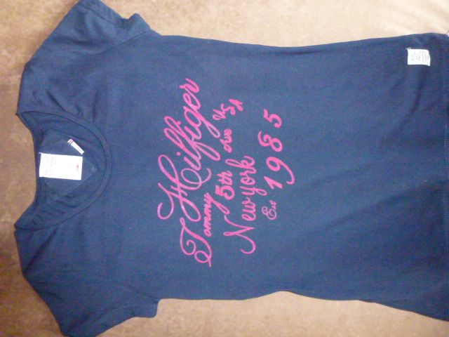TOMMY HILFIGER bluzka,podkoszulek S/M oryginalna granatowa
