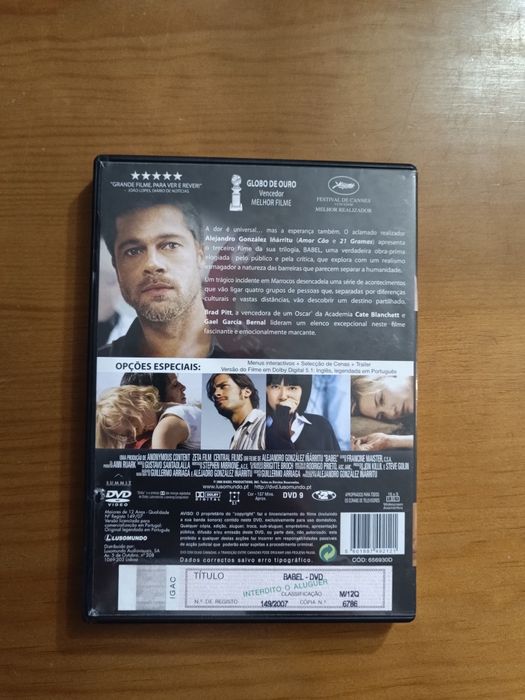 DVD do filme "Babel" (portes grátis)