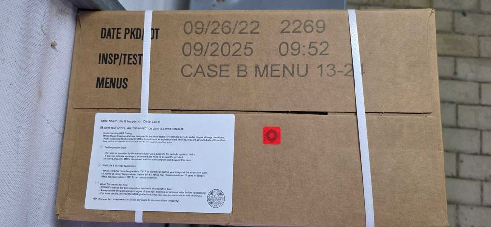 US MRE - Meal Ready to Eat - Racção de Combate