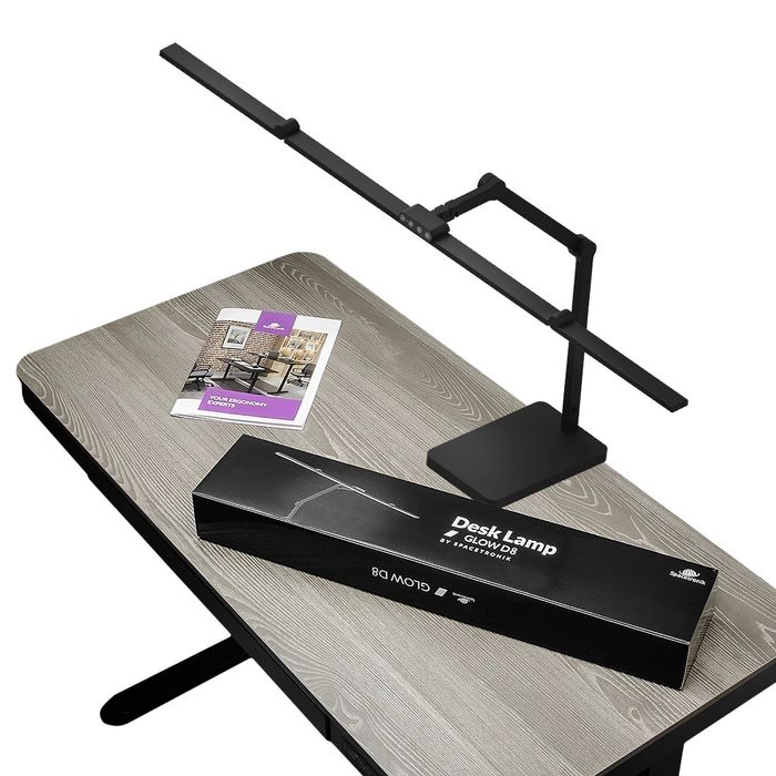 Lampka biurkowa LED stojąca regulowana duża z podstawą czarna mocna lampa do monitora do pracy biurowej rysowania kreślarska z regulacją wysokości