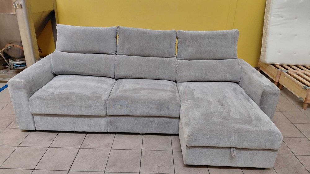 Sofá Chaise Longue 270x160 Cinzento com Arrumação | Excelente Estado